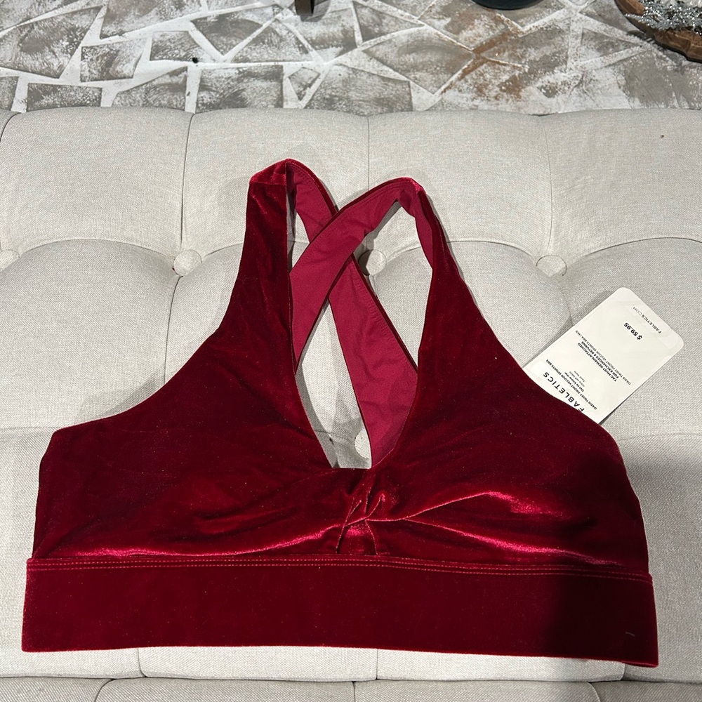 Fabletics Velvet Red Sports Bra